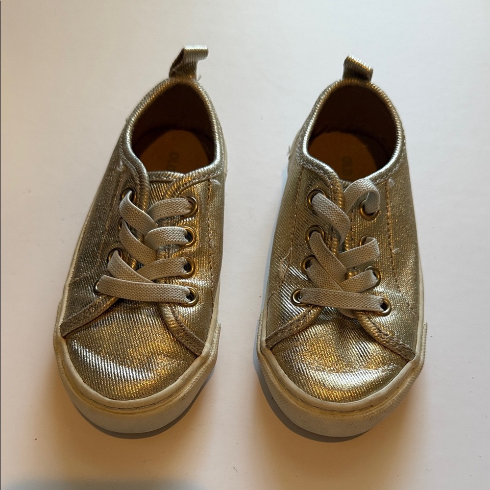 Old Navy Gold Slip On Kids Sneakers